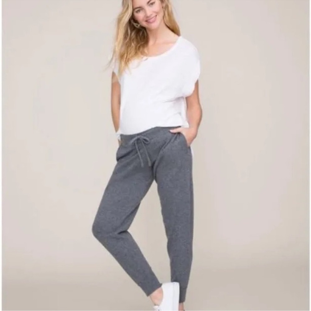 HATCH The Cashmere Jogger Knit Size 1 / Small In Gray Maternity